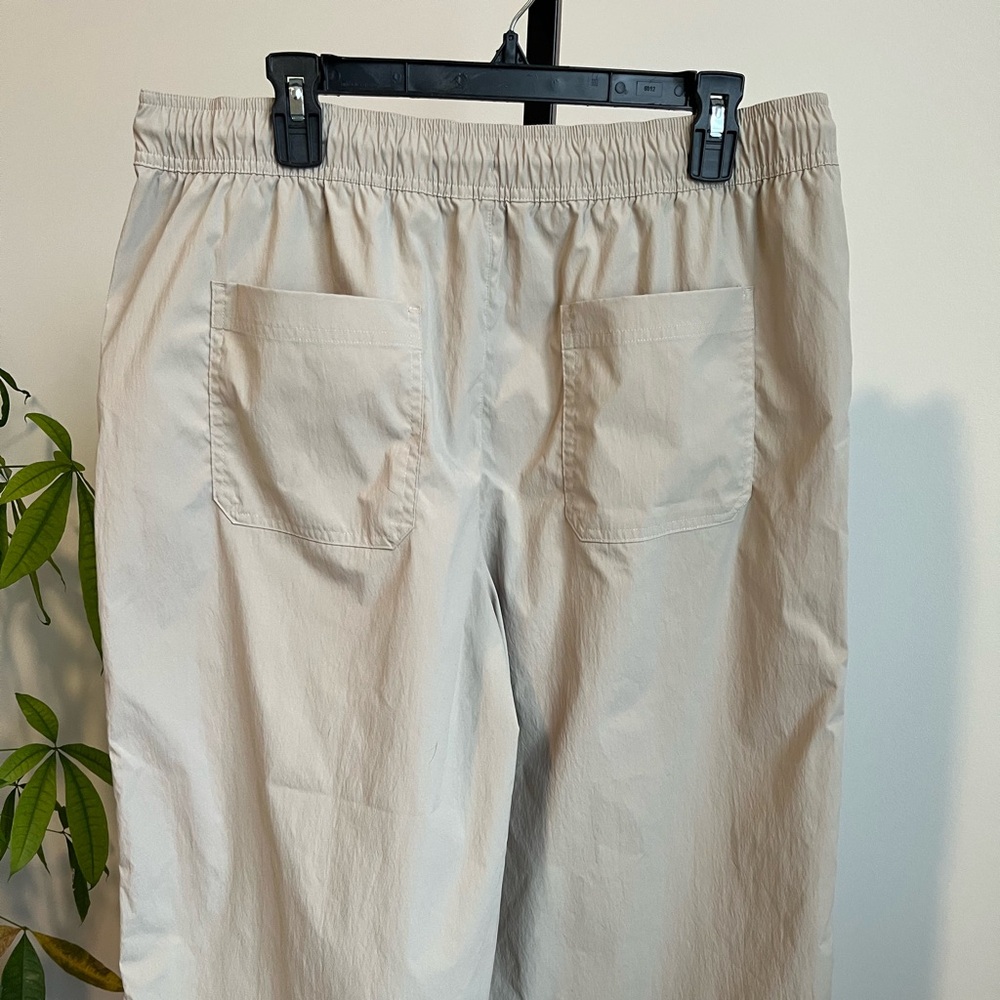 Athleta Midday Crop Poplin Wide Leg Pants Khaki XL - Picture 6 of 12